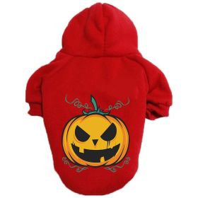 Halloween Pumpkin Dog Pattern Sweater Clothes (Option: Pumpkin Red-2XL)