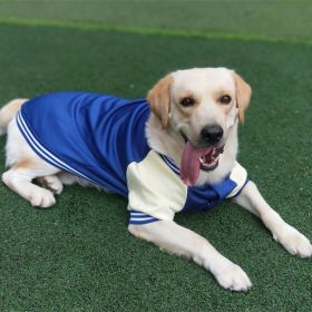 Baseball Uniform Pet Clothing Medium Large Dog Golden Retriever Labrado (Option: Blue-XL)